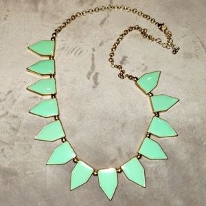 Mint Green Bib Spike‎ Necklace